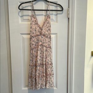 Floral Pink Spaghetti Strap Dress